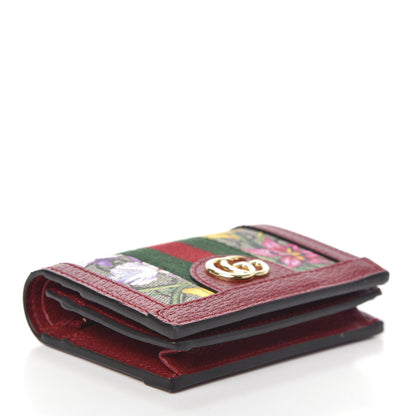 Gucci GG Supreme Monogram Flora Web Ophidia Card Case Red 4 of 6
