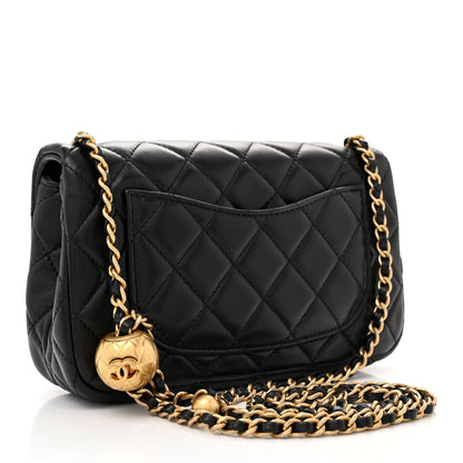 Chanel Lambskin Quilted Mini Rectangular Pearl Crush Flap Black 3 of 11