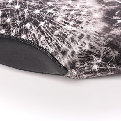 Alexander McQueen Silk Dandelion Print De Manta Clutch Black 9 of 9