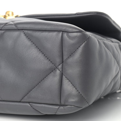 Chanel Lambskin Quilted Large Chanel 19 Flap Dark Grey 8 of 8