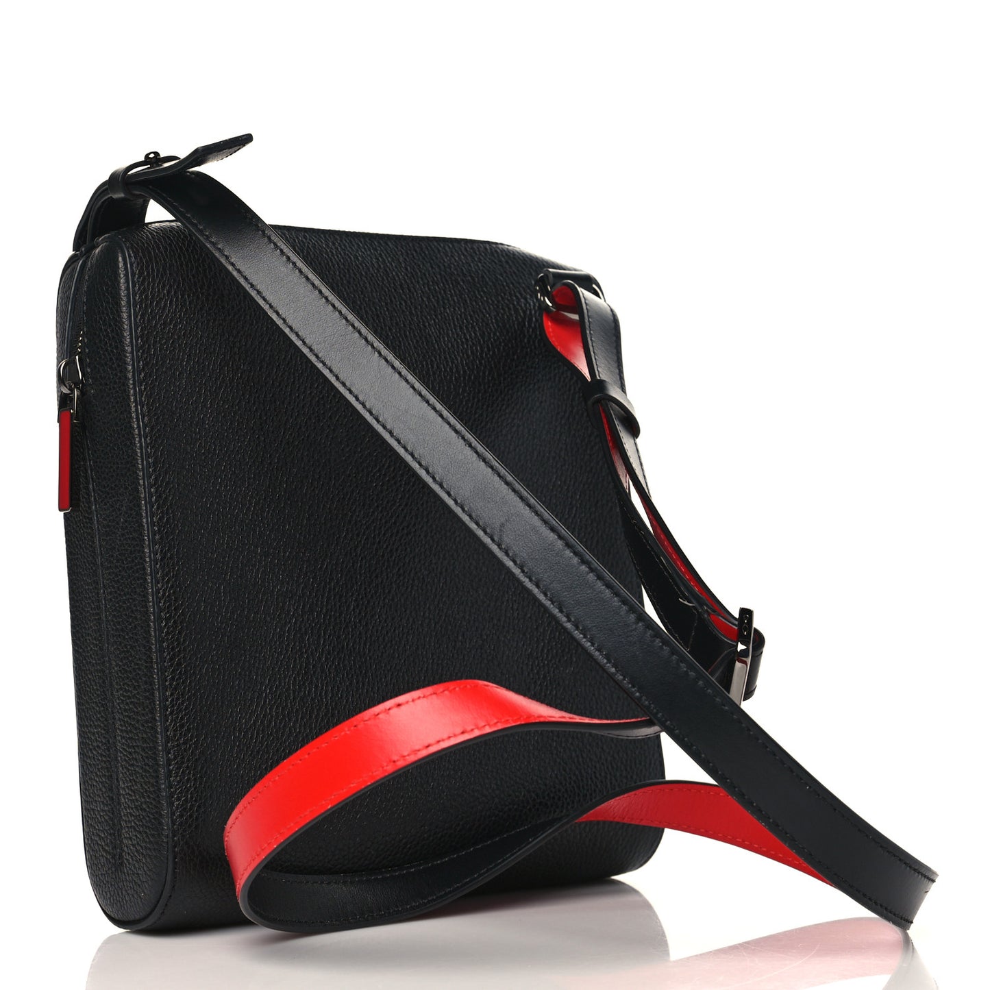 Calfskin Spikes Benech Reporter Messenger Black