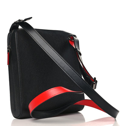 Christian Louboutin Calfskin Spikes Benech Reporter Messenger Black 3 of 9
