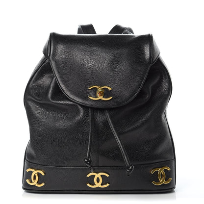 Chanel Caviar CC Backpack Black 1 of 13