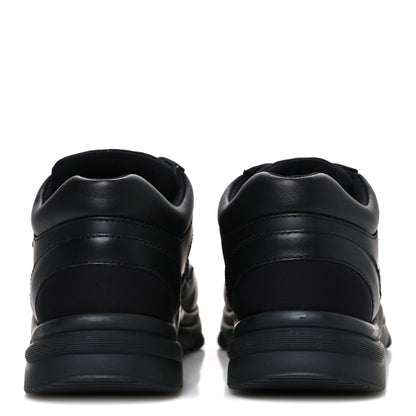 Chanel Lambskin Fabric CC Sneakers 36.5 Black 6 of 10