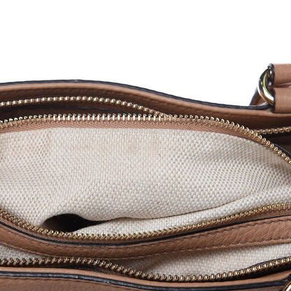Gucci Pebbled Calfskin Small Soho Top Handle Bag Camelia 11 of 15