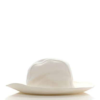 Hermes Linen Colette Hat 57 Warm White 4 of 10