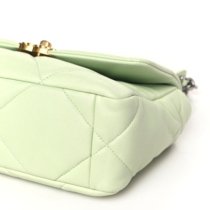 Chanel Lambskin Quilted Medium Chanel 19 Flap Light Green 9 of 10