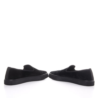 Gucci Velvet Mens Slip On Sneakers 9.5 Black 5 of 12