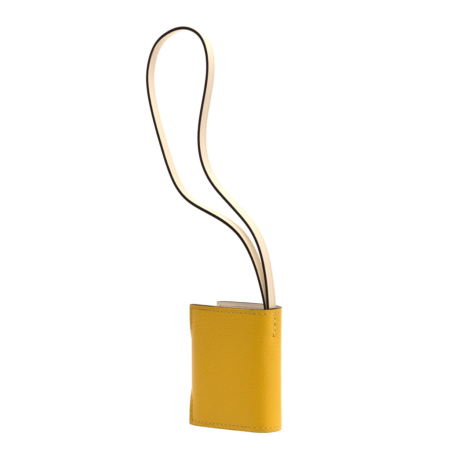 Hermes Evercolor Swift Verso Ulysse Nano Bag Charm Jaune de Naples Nata 3 of 6