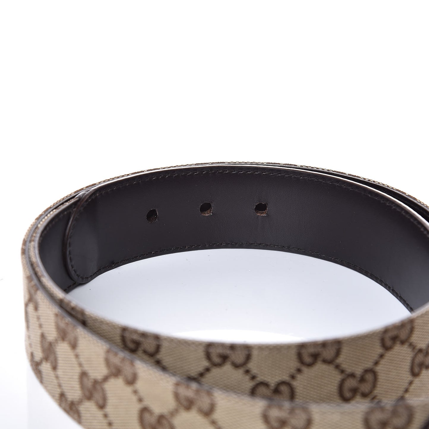 Calfskin GG Supreme Monogram Belt 90 36 Dark Brown