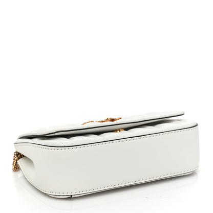 Versace Nappa Quilted Virtus Evening Bag White 4 of 8