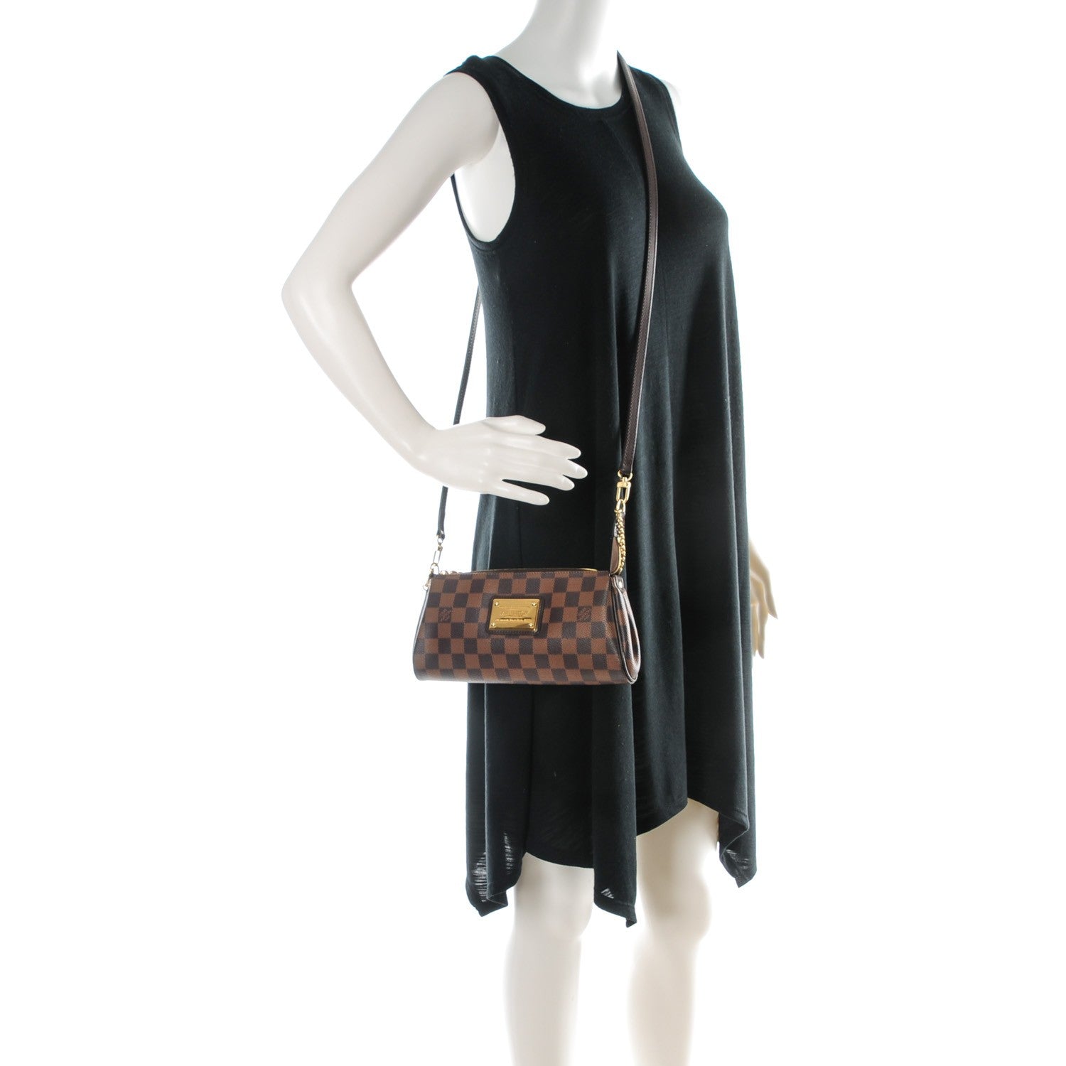 Louis Vuitton Damier Ebene Eva Clutch 2 of 7
