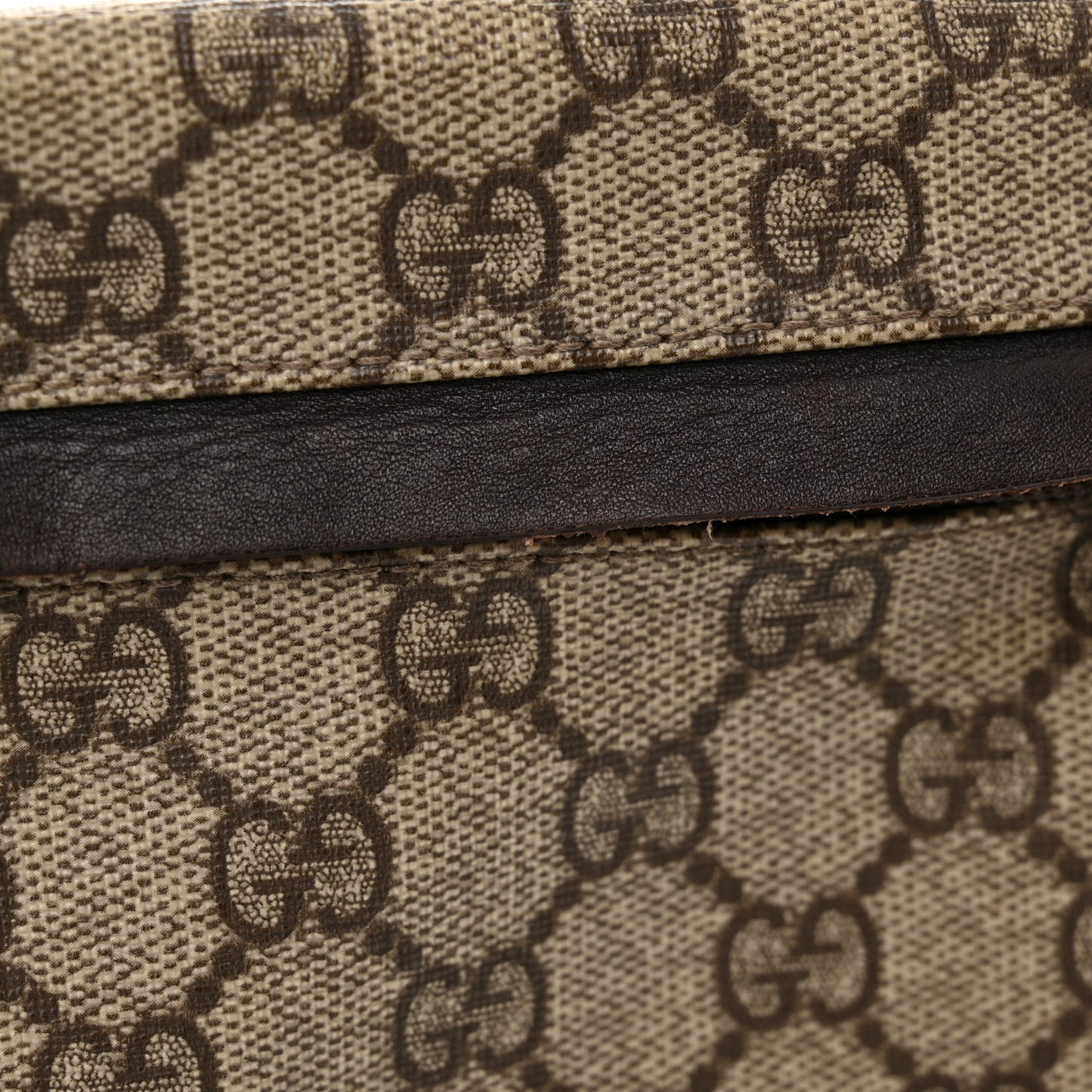 GG Monogram Double Pocket Belt Bag Dark Brown