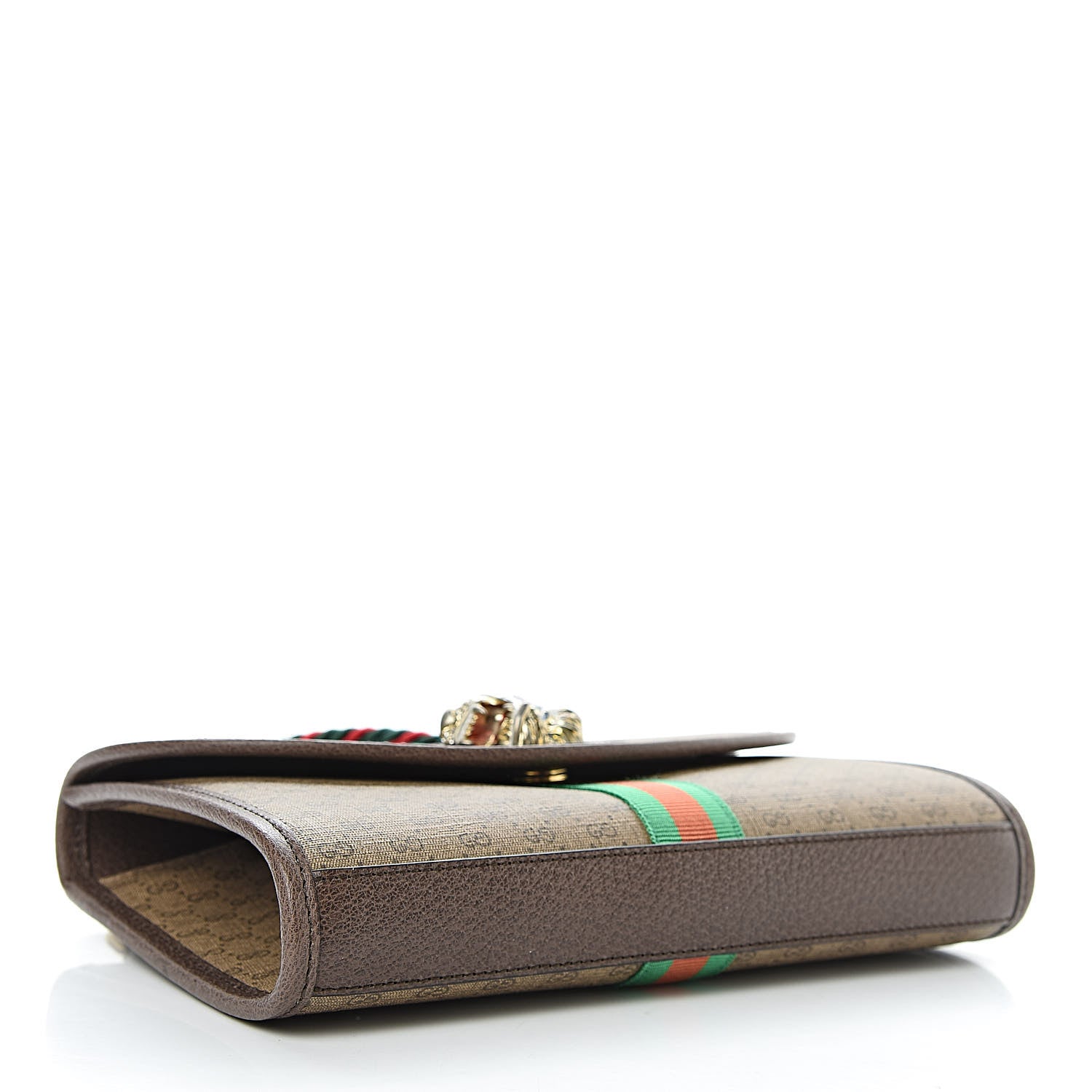 Gucci Mini Vintage GG Supreme Monogram Web Small Rajah Slim Flap Shoulder Bag Beige New Acero 4 of 10