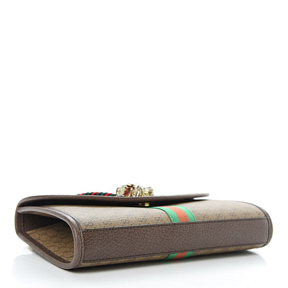 Gucci Mini Vintage GG Supreme Monogram Web Small Rajah Slim Flap Shoulder Bag Beige New Acero 4 of 10