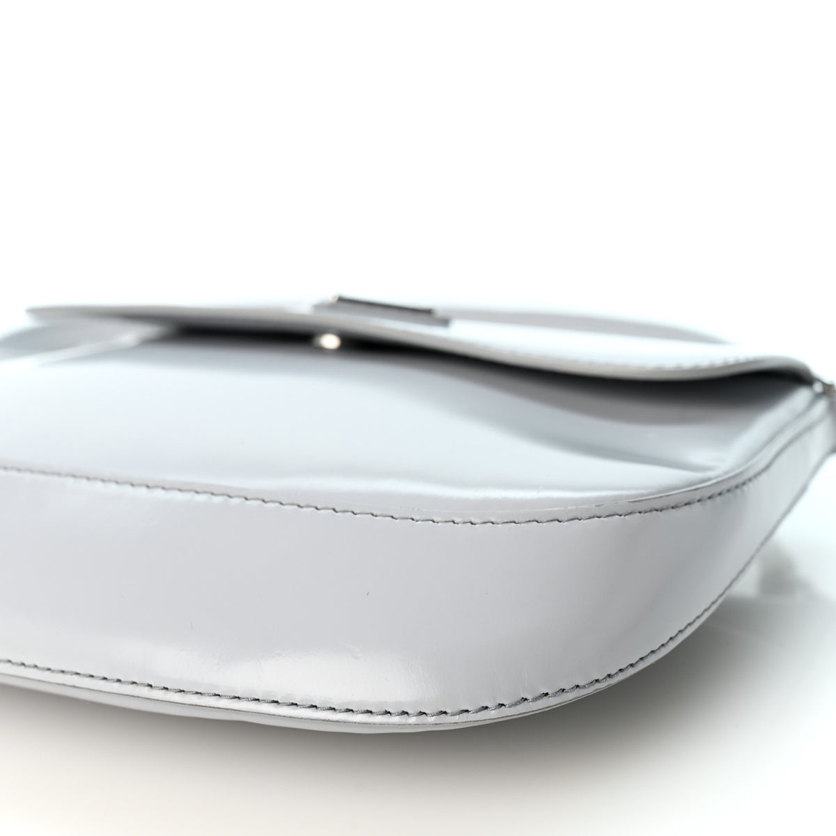 Prada Spazzolato Cleo Flap Shoulder Bag Fiordaliso 10 of 10