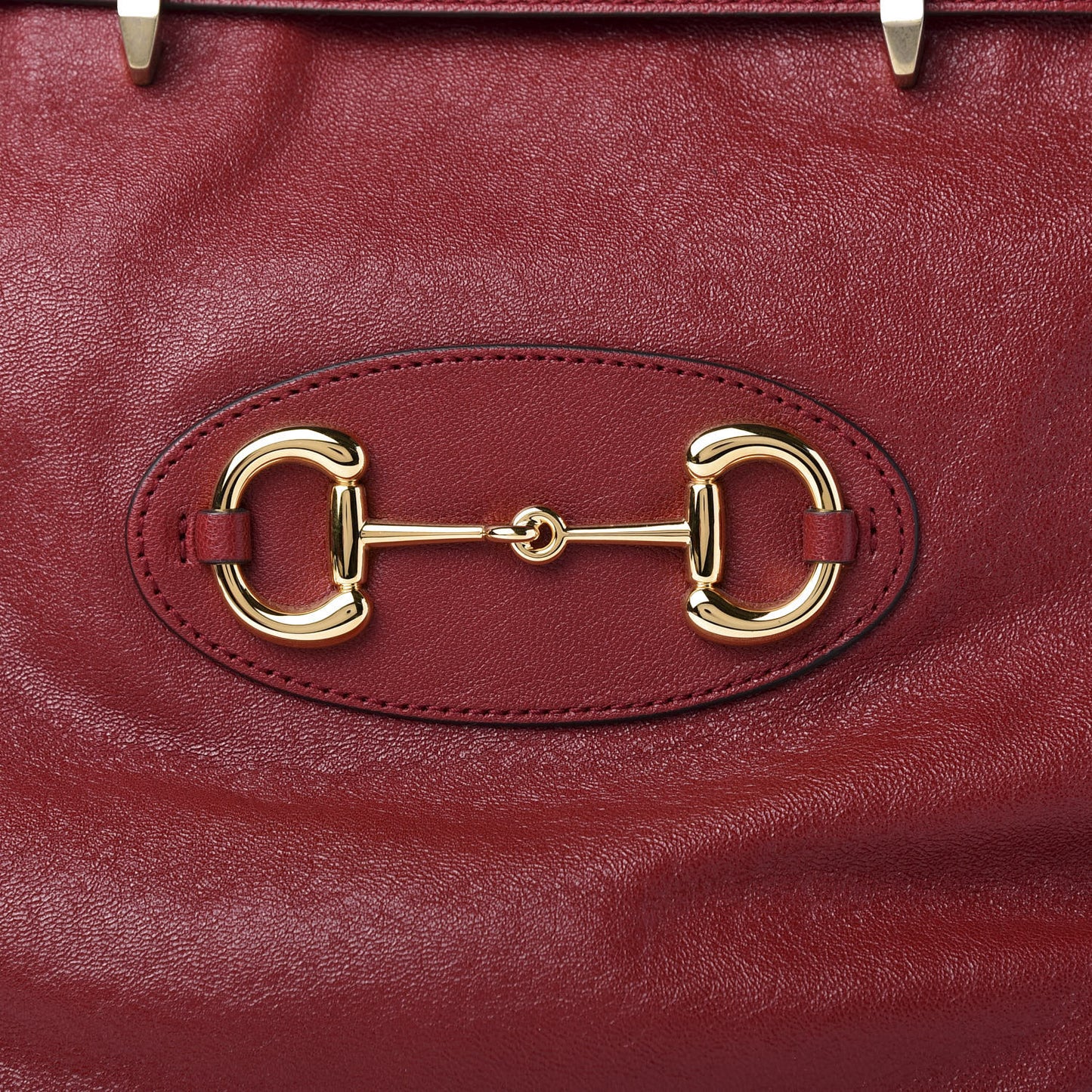 Sakai Be Green Calfskin Horsebit 1955 Cinch Top Messenger Bag New Cherry Red