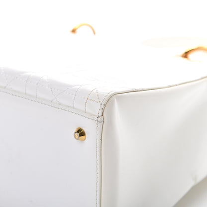 Christian Dior Patent Cannage Medium Lady Dior White 10 of 18