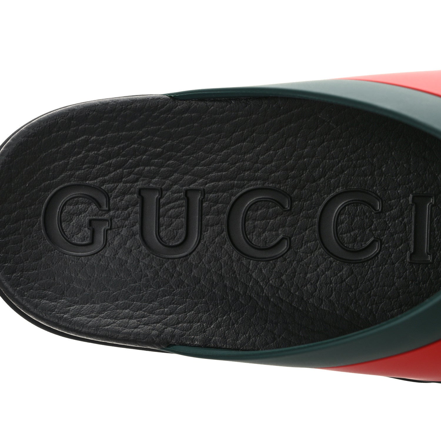 Gucci Rubber Web Mens Criss Cross Slide Sandals 9 Green Red 7 of 7