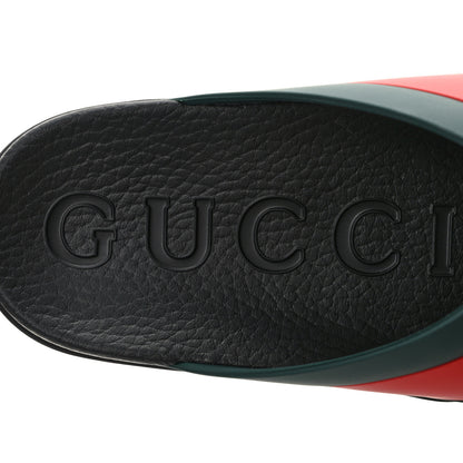 Gucci Rubber Web Mens Criss Cross Slide Sandals 9 Green Red 7 of 7