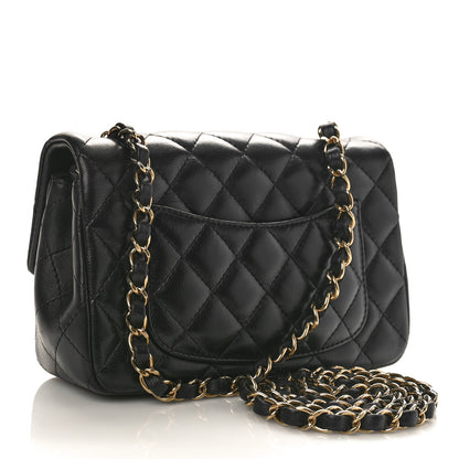Chanel Lambskin Quilted Mini Rectangular Flap Black 2 of 9