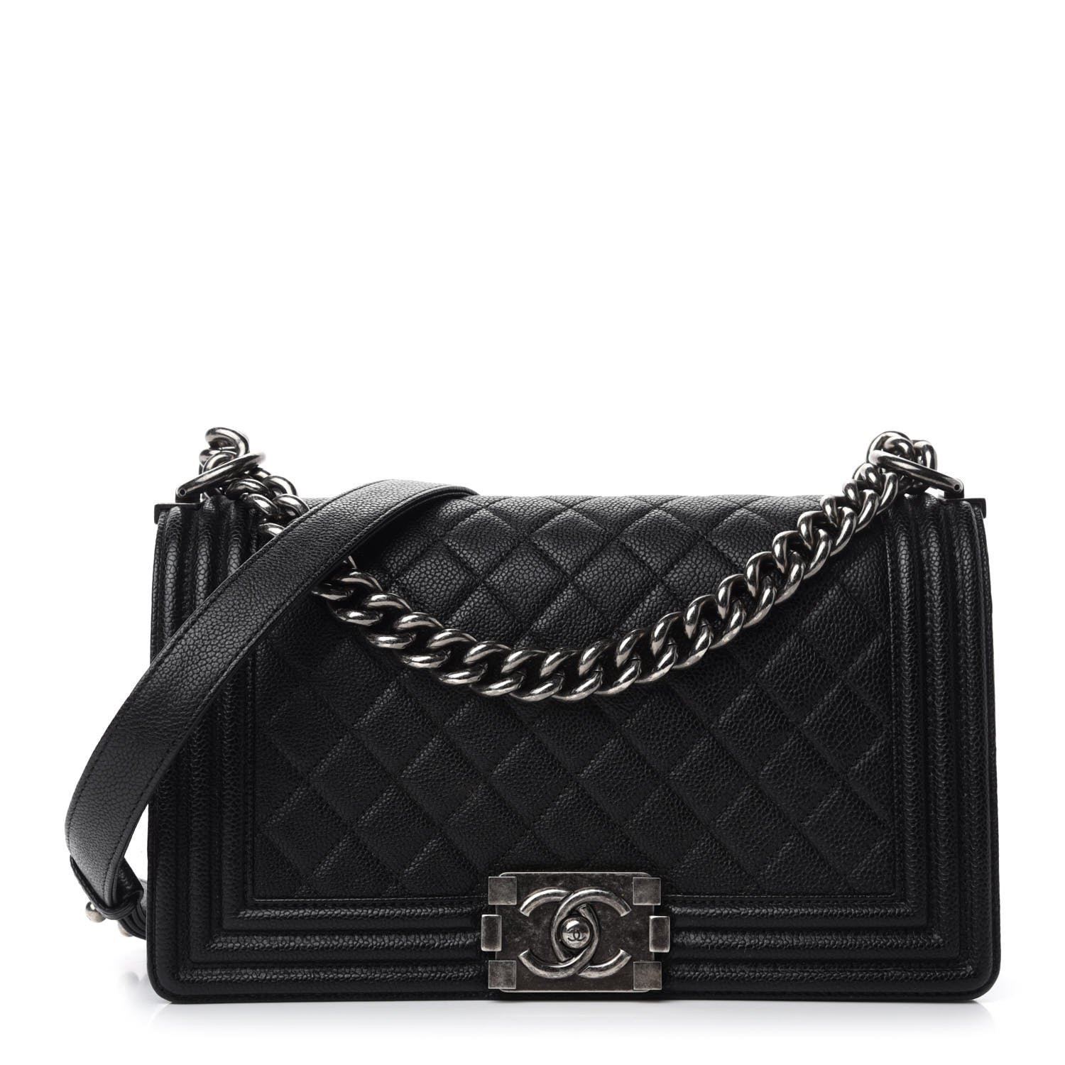 Chanel Caviar Quilted Medium Boy Flap Black 1 of 11