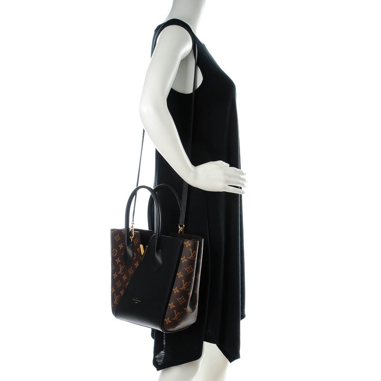 Calfskin Monogram Kimono Tote PM Black
