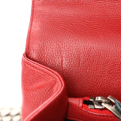 Saint Laurent Sheepskin Matelasse Chevron Monogram Medium College Bag Rouge 12 of 12
