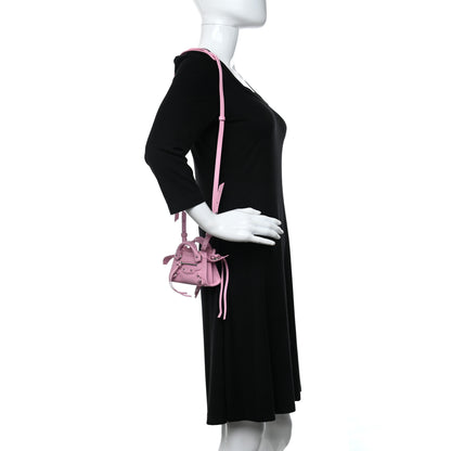 Balenciaga Smooth Calfskin Neo Classic Silver Hardware Super Nano City Crossbody Candy Pink 2 of 10