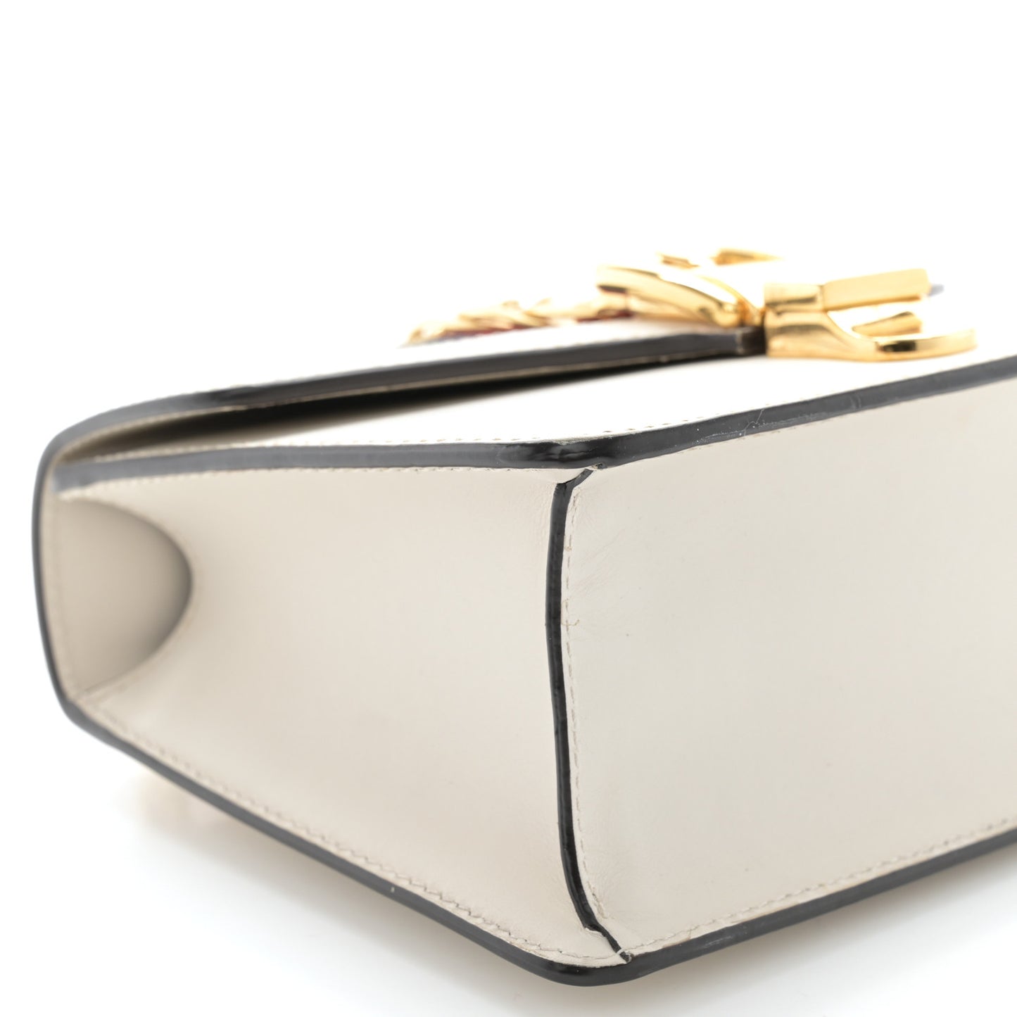 Calfskin Mini Sylvie Chain Shoulder Bag White