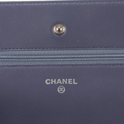 Chanel Lambskin Quilted Wallet On Chain WOC Lavender 5 of 8