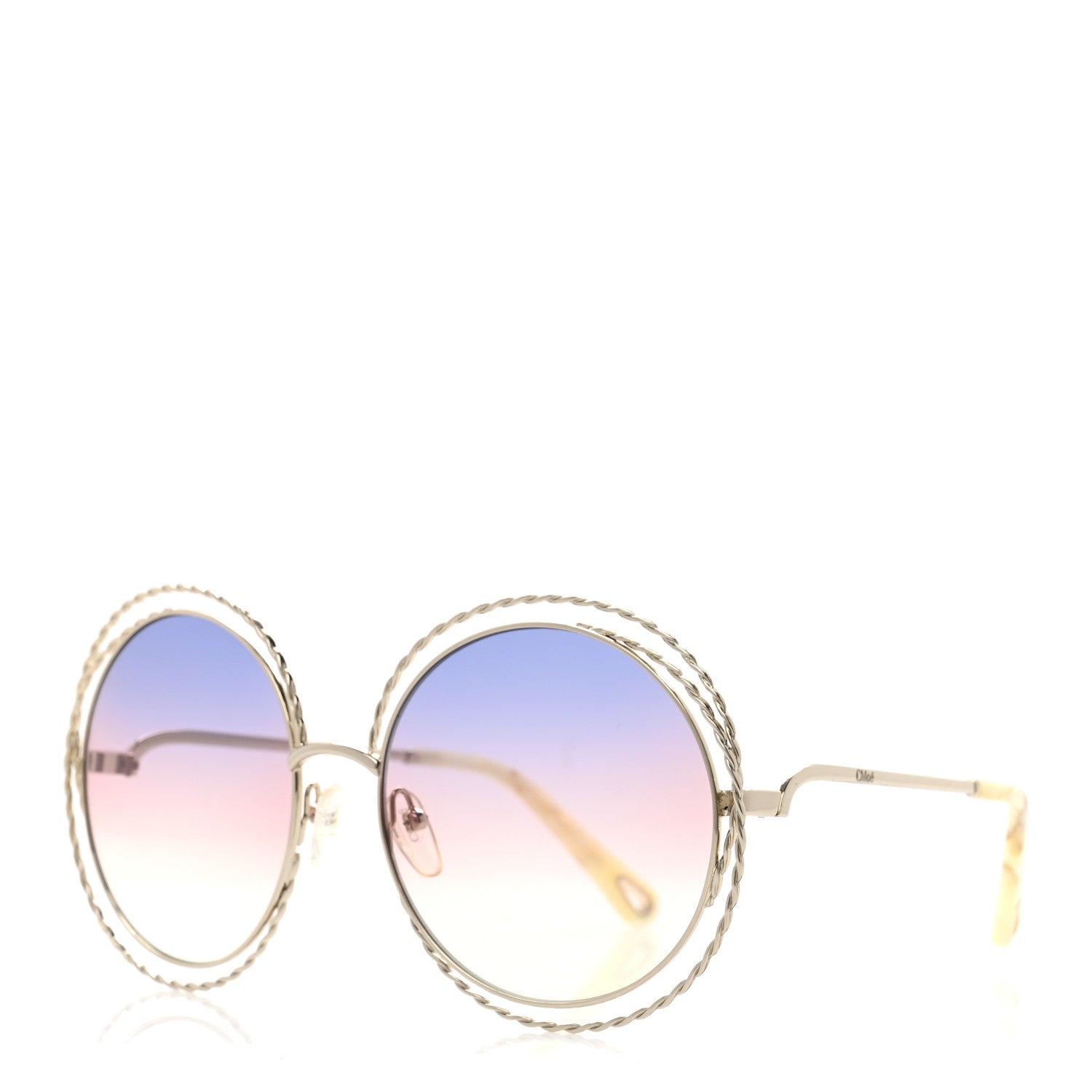 Chloe Oversized Round Carlina Oversized Round Sunglasses CE114ST Rainbow 1 of 7