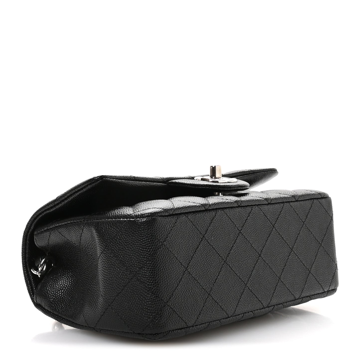 Caviar Quilted Mini Rectangular Flap Black
