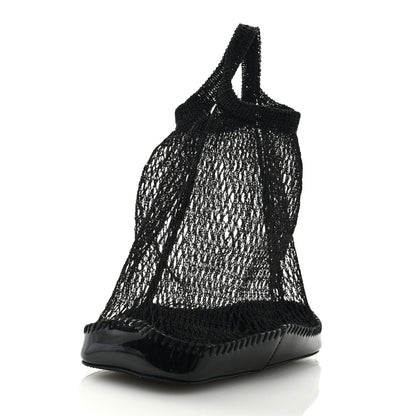 Prada Tessuto Mesh Patent Rete Bag Black 3 of 8