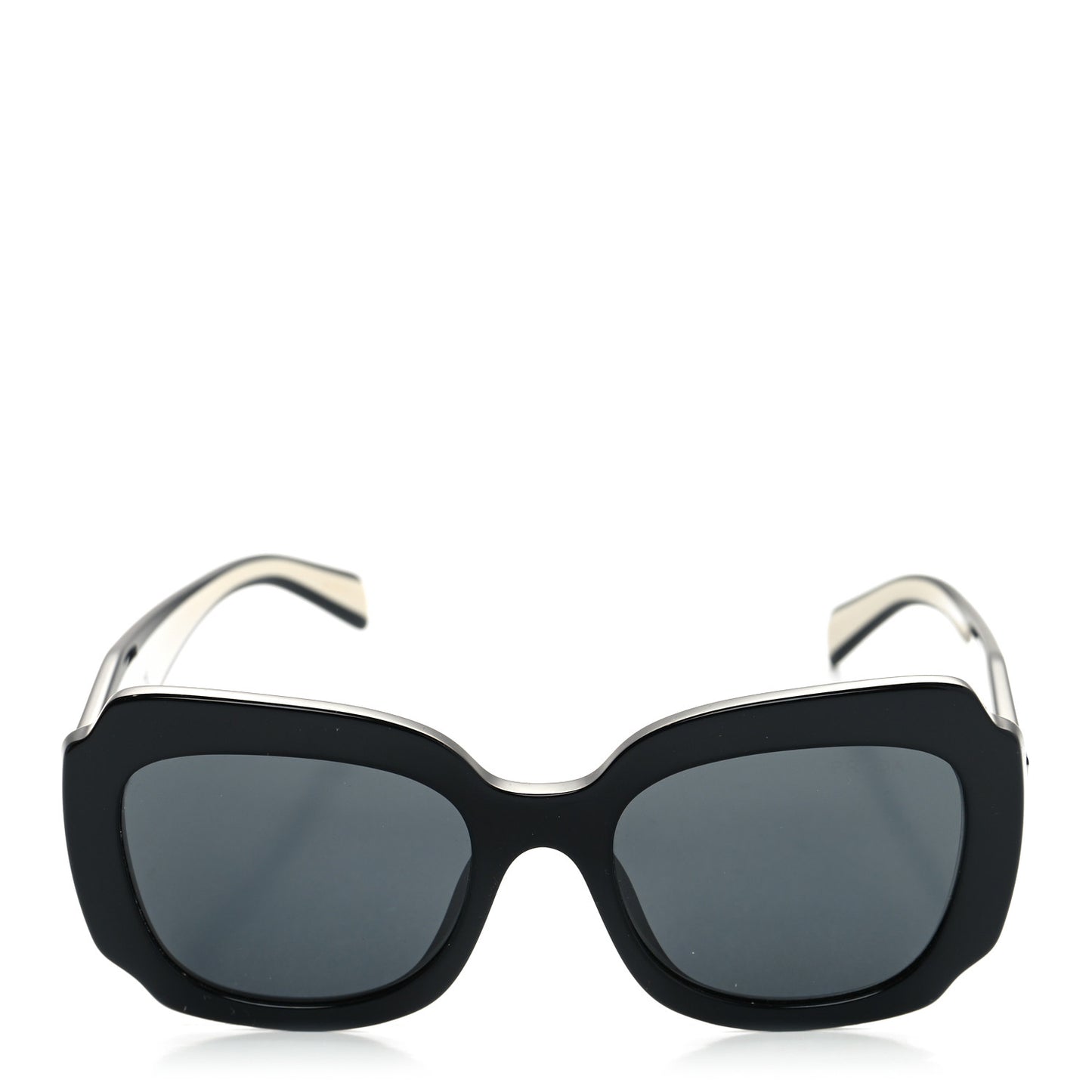 Acetate Square Sunglasses SPR 16Y Black Dark Grey