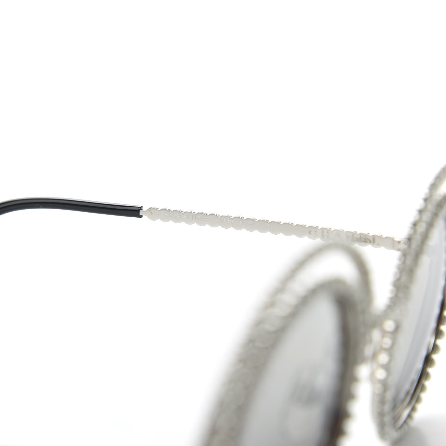 Chanel Pearl Round Sunglasses 71139 Silver 7 of 9
