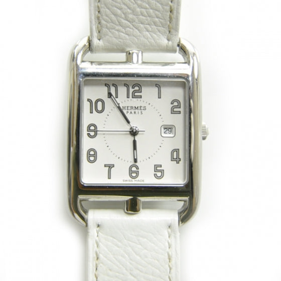 Hermes Stainless Steel Epsom 29mm Cape Cod Double Tour Quartz Watch Blanc 5 of 7