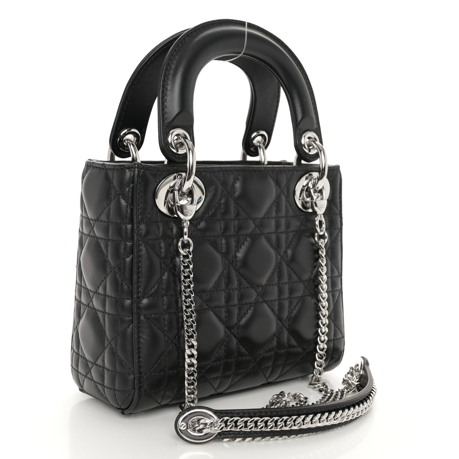 Christian Dior Lambskin Cannage Mini Lady Dior Black 3 of 11