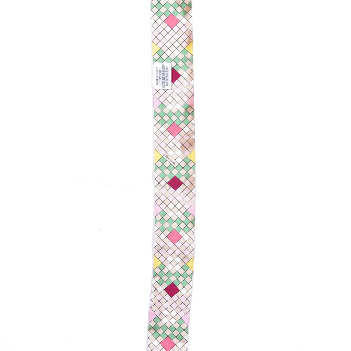 Silk Colliers De Chiens Remix Twilly Rose Vert Jaune