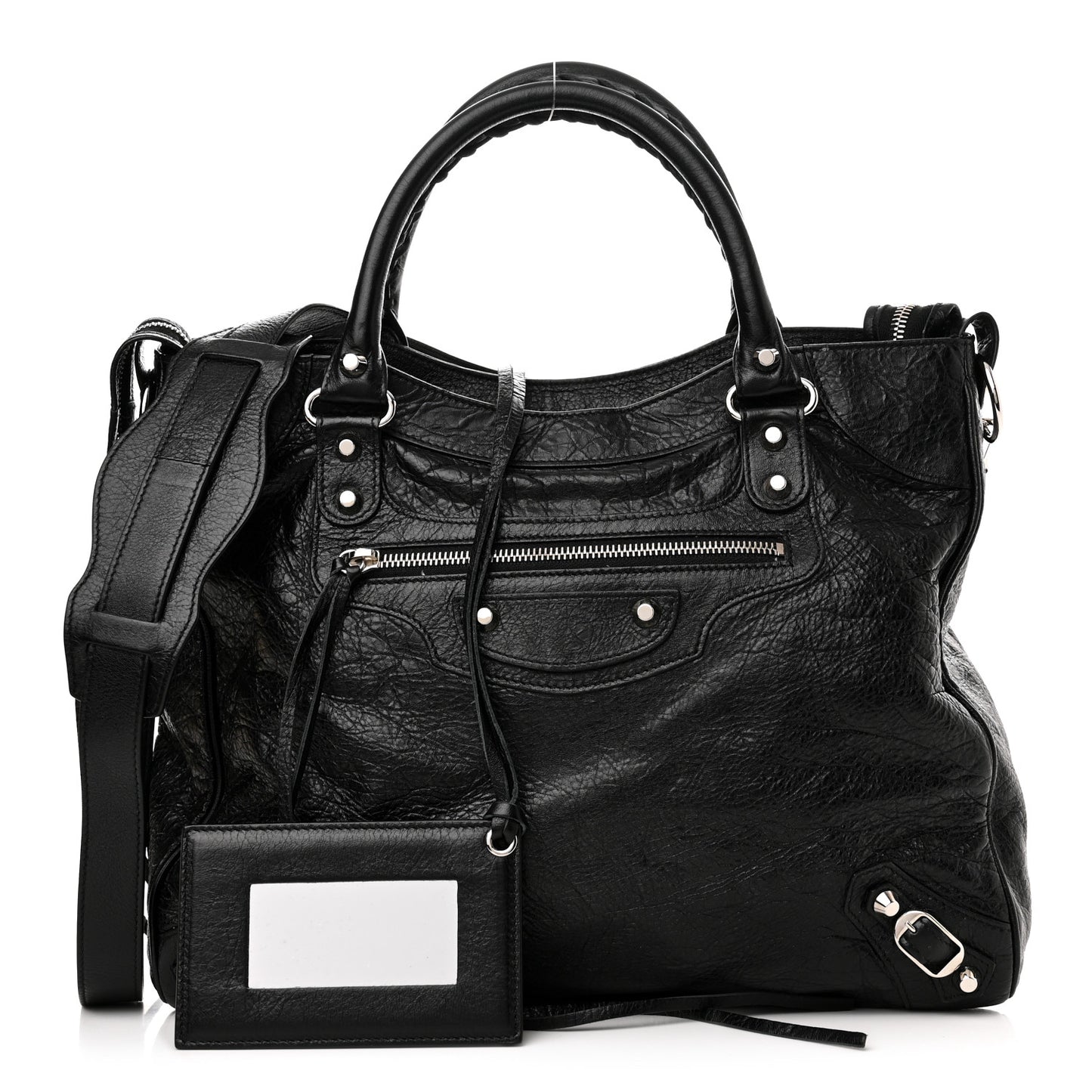 Agneau Classic Silver Hardware Velo Black