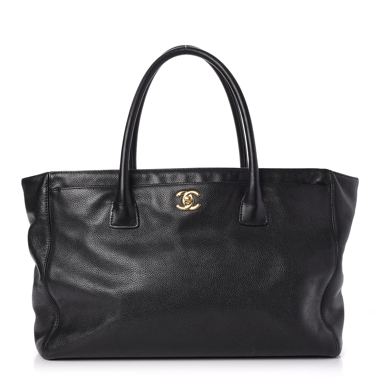 Chanel Calfskin Cerf Executive Shopper Tote Black 1 of 8