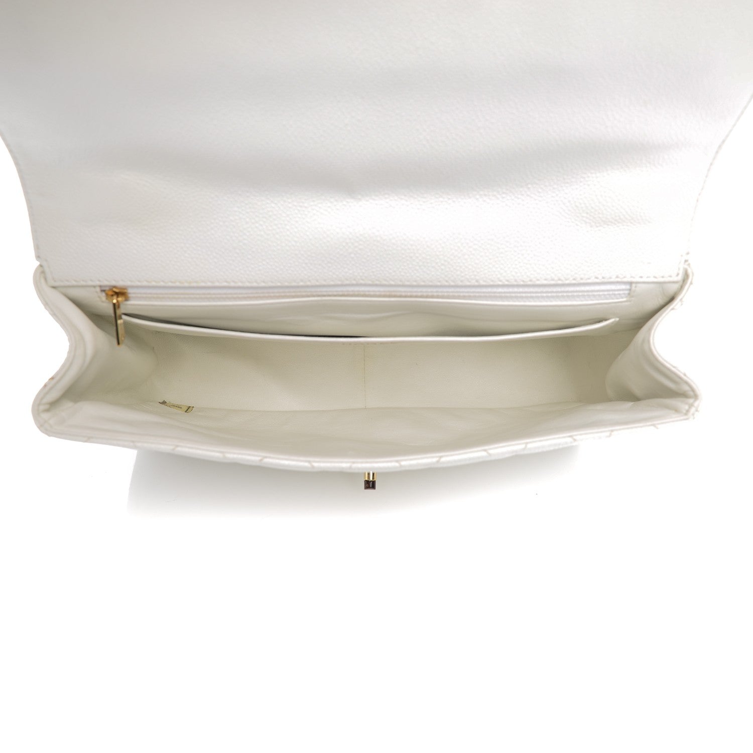 Chanel Caviar Quilted Bekko Jumbo Single Flap White 5 of 10