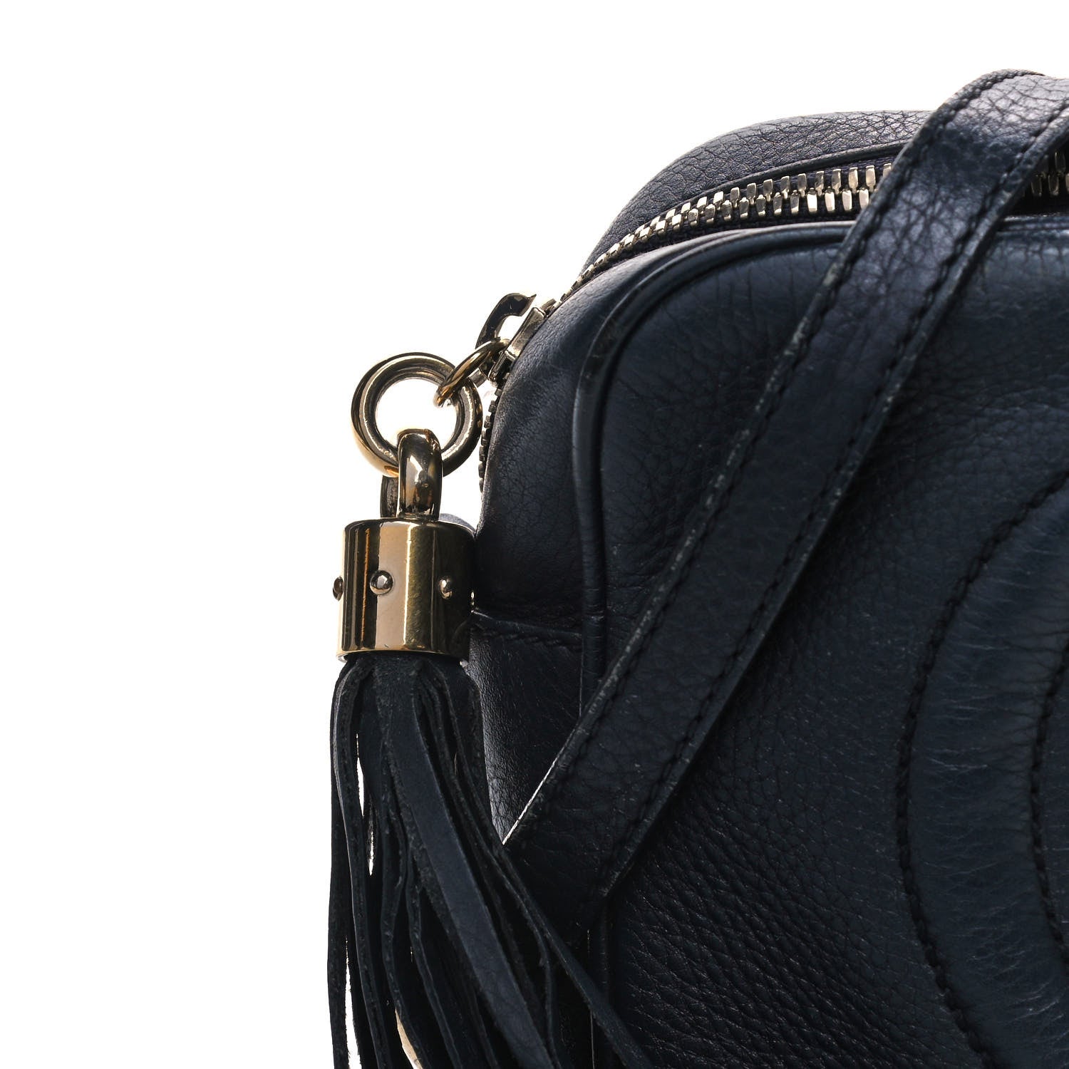 Gucci Pebbled Calfskin Small Soho Disco Bag Blue 9 of 13