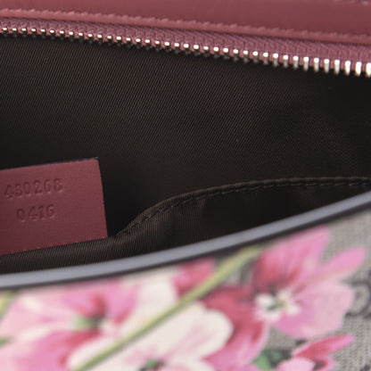 Gucci GG Supreme Monogram Blooms Large Cosmetic Case Beige Multicolor Dry Rose 9 of 10