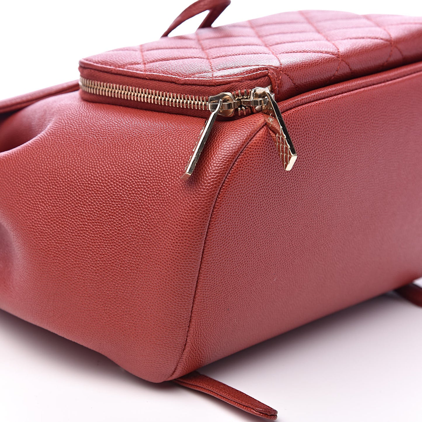 Caviar Quilted Business Affinity Backpack Dark Red