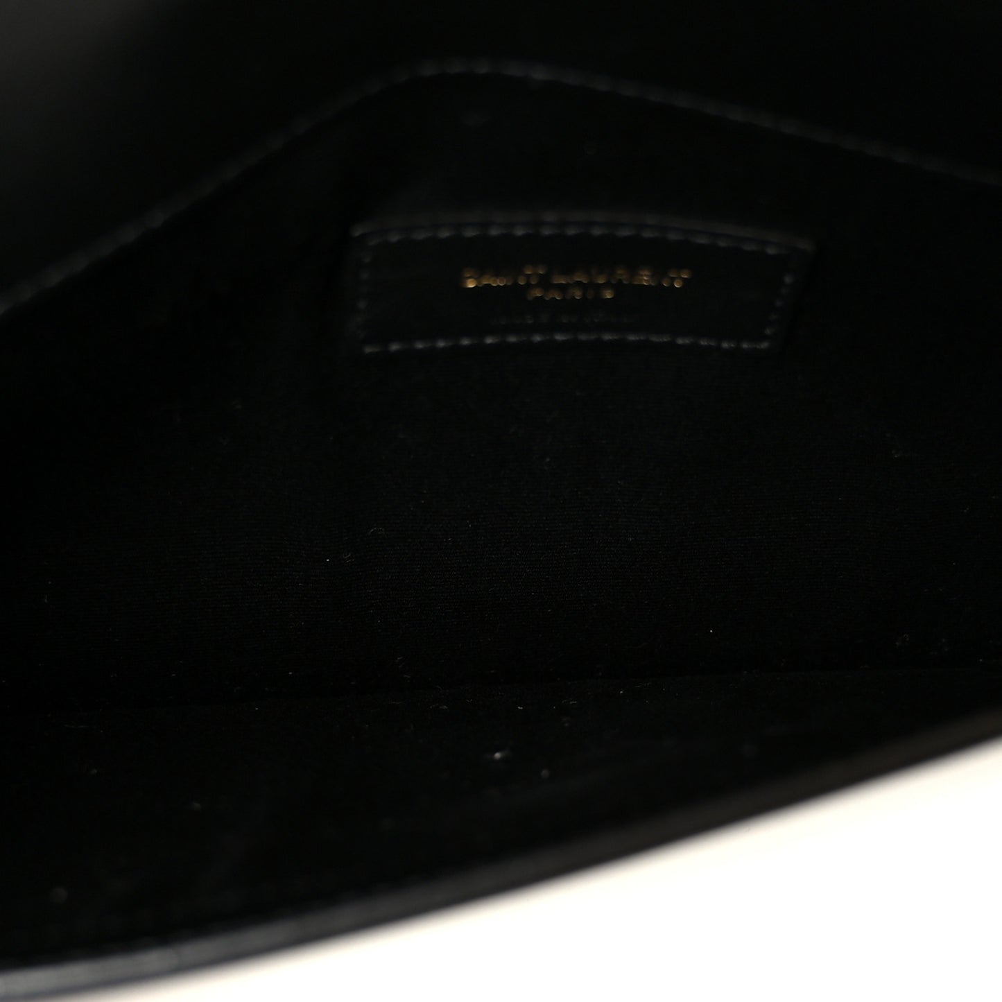 Patent Calfskin Monogram Uptown Clutch Black