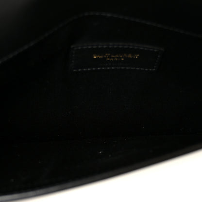 Saint Laurent Patent Calfskin Monogram Uptown Clutch Black 5 of 8