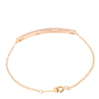 Tiffany 18K Rose Gold Diamond Atlas Bar Pierced Bracelet 2 of 4
