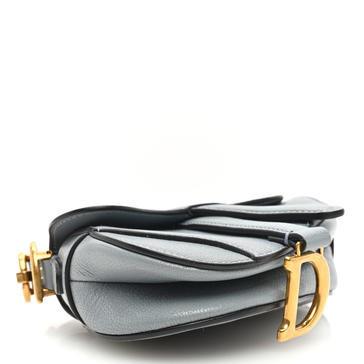 Christian Dior Goatskin Micro Saddle Bag Cloud Blue 4 of 9