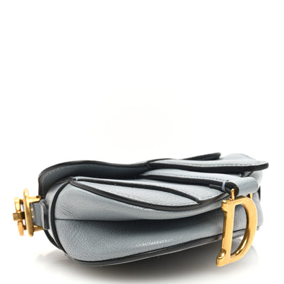 Christian Dior Goatskin Micro Saddle Bag Cloud Blue 4 of 9